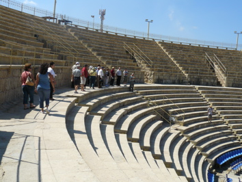 We visit Herod's theater in Ceasarea (rw)