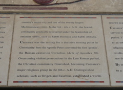 A bit of the history of Ceasarea, sign (rw)