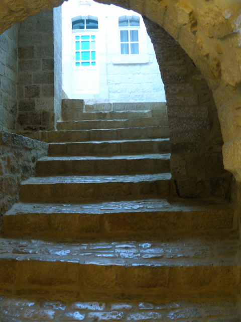 Cool and inviting passage into the Monastery (rw)