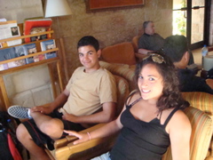 Paul and Ursula in the morning at Notre Dame Jerusalem Center (hs)