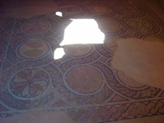 Byzantine mosaic in the church on Masada (sy)