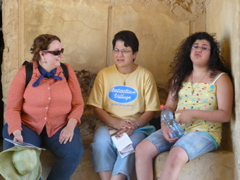 Ann, Minerva, and Hope rest at Masada (rw)