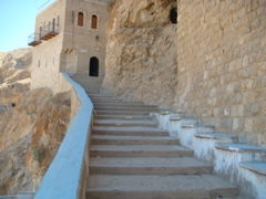 Approaching the Monastery of the Temptation near Jericho (hs)