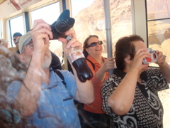 Robert, Ann, and oum Fadi on the way to Masada (sy)