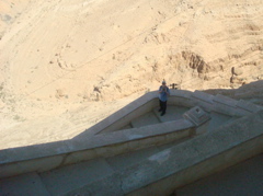 Robert on the switchback path down from the Monastery on the Mount of Temptation (sy)