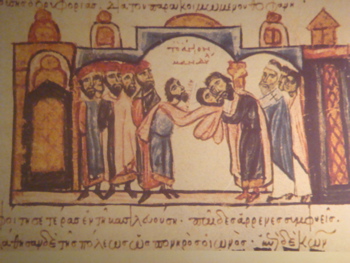 Early manuscript depicting the Shroud (hs)