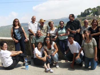 Minerva, Alma, Subi, Subi's friend Albert, George the guide, Widad, Nicole, Suad, Ann, Father Samer, Paul, Natalia, George, Rowida, take 2 (rw)