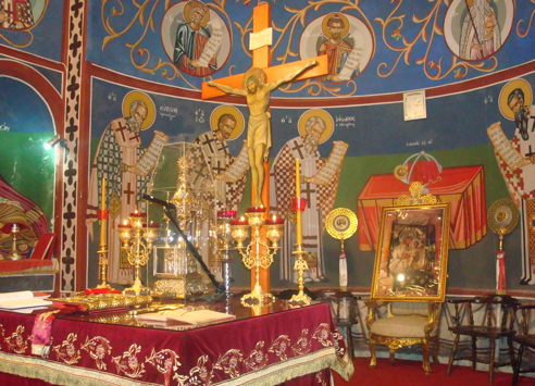 Altar area in St. Elias Church, Jerusalem (sy)
