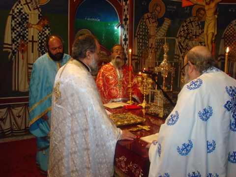 Priests during Liturgy at St. Elias Church, Jerusalem (sy)