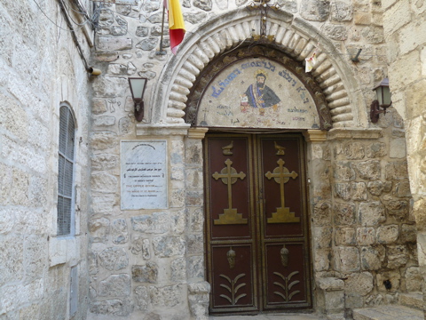 Syrian Orthodox Patriarchate, St. Mark's Convent, and an alternate Upper Room (rw)