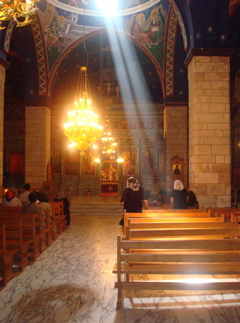 God's light shining on St. Elias Church, Jerusalem (sy)
