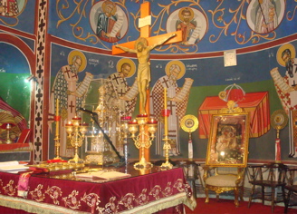 Altar area in St. Elias Church, Jerusalem (sy)