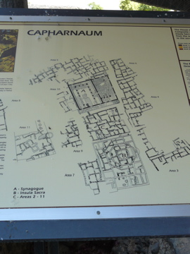 Chart of the digs at Capernaum (rw)
