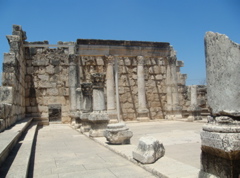 The Late fourth century A.D. White Synagogue built upon the remains of the Synogogue of Jesus, Capernaum (hs)