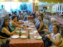 Lunch of St. Peter's Fish at Turanteen, Alma, Nina, Ann, Bill, Karim, Nicole, Fuad, Suad (rw)