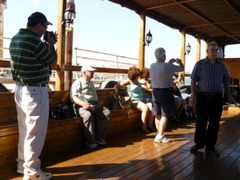 On the Sea of Galilee boat ride - David, Edmond, Nina, Bill, Subi (rw)