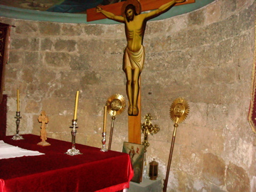 Inside the altar at the Monastery of Transfiguration on Mount Tabor (sy)