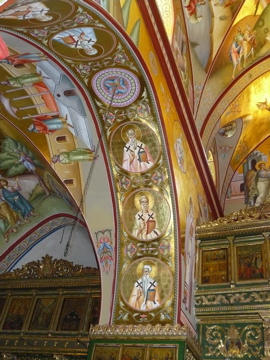 Wonderful iconography on arches in chapel of Monastery of Transfiguration on Mount Tabor (rw)