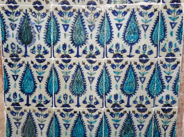 Beautiful handmade tiles at Mary's Well, Nazareth (rw)