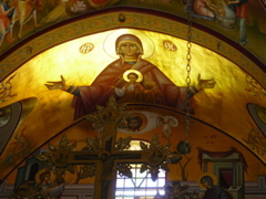 Wonderful iconography of Theotokos in chapel of Monastery of Transfiguration on Mount Tabor (rw)