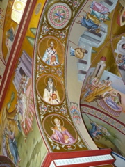 Wonderful iconography on arches in chapel of Monastery of Transfiguration on Mount Tabor (rw)