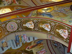 Wonderful iconography on arches in chapel of Monastery of Transfiguration on Mount Tabor (rw)