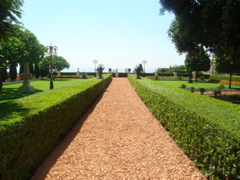 Garden path at the Baha'i Shrine of the Bab (hs)